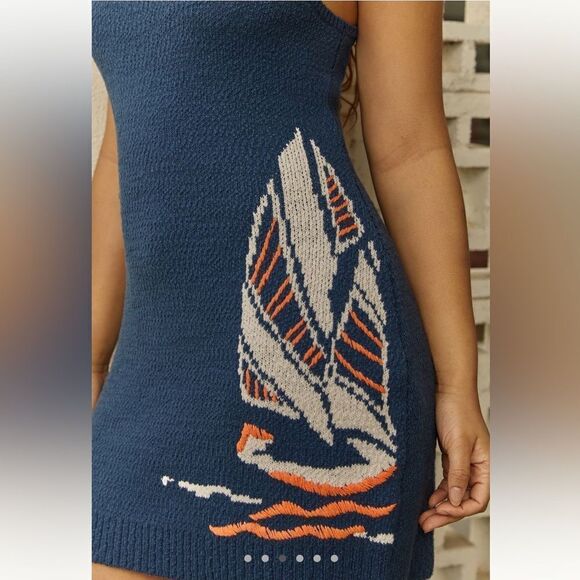 Anthropologie Sleeveless Scoop-Neck Icon Mini Sweater Dress Medium - Picture 3 of 8